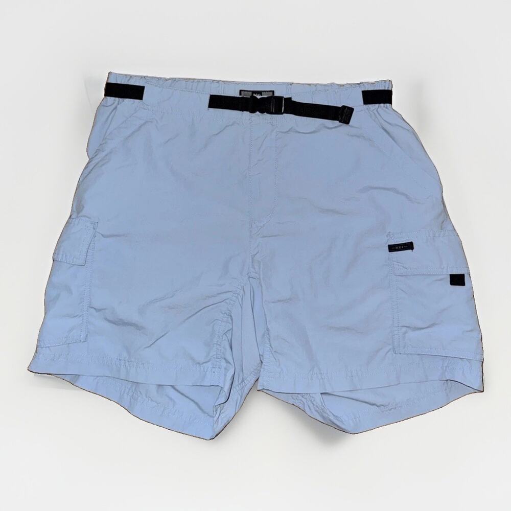 Women’s RIE Belted Cargo Shorts Size 14 Blue 32x14 UPF 50+